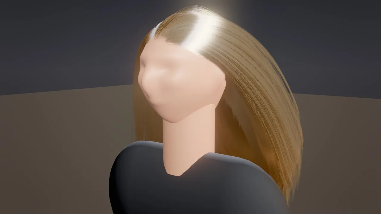 Straight blond hair