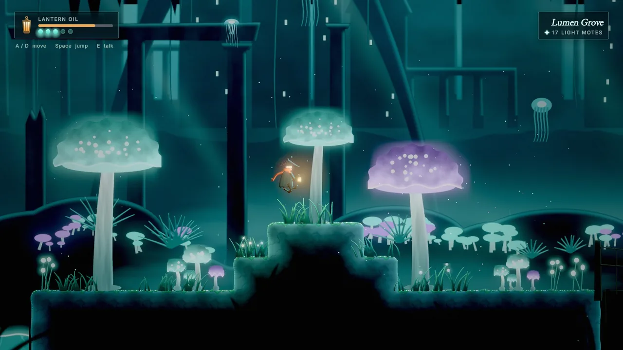 A painted 2D level
