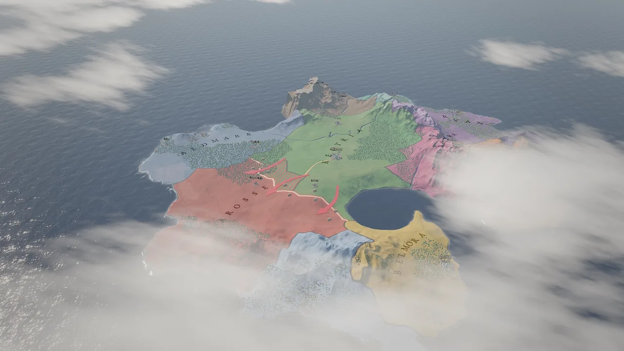 Clouds over a strategy map